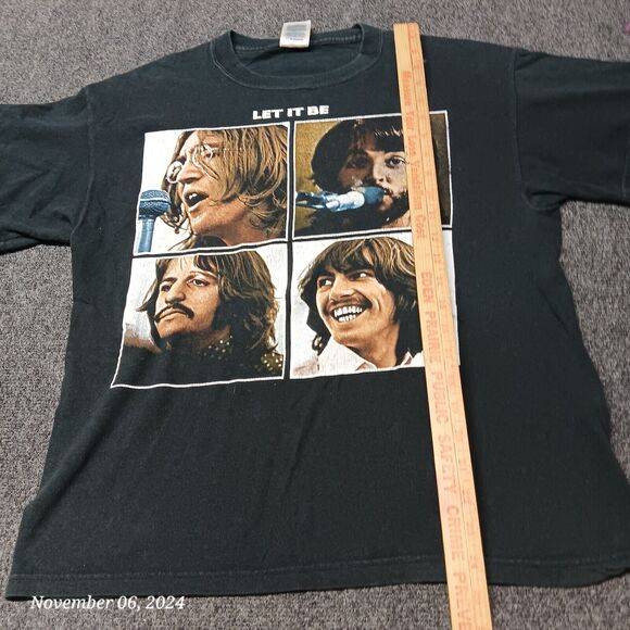 Y2K 2004 Beetles Shirt Let IT Be Crew Neck Vintage - Picture 4 of 8